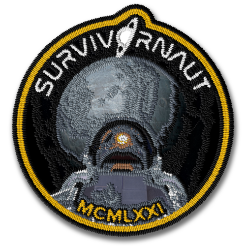 Survivornaut Mission Patch Embroidered Patch Survivornaut Embroidered Mission Patch